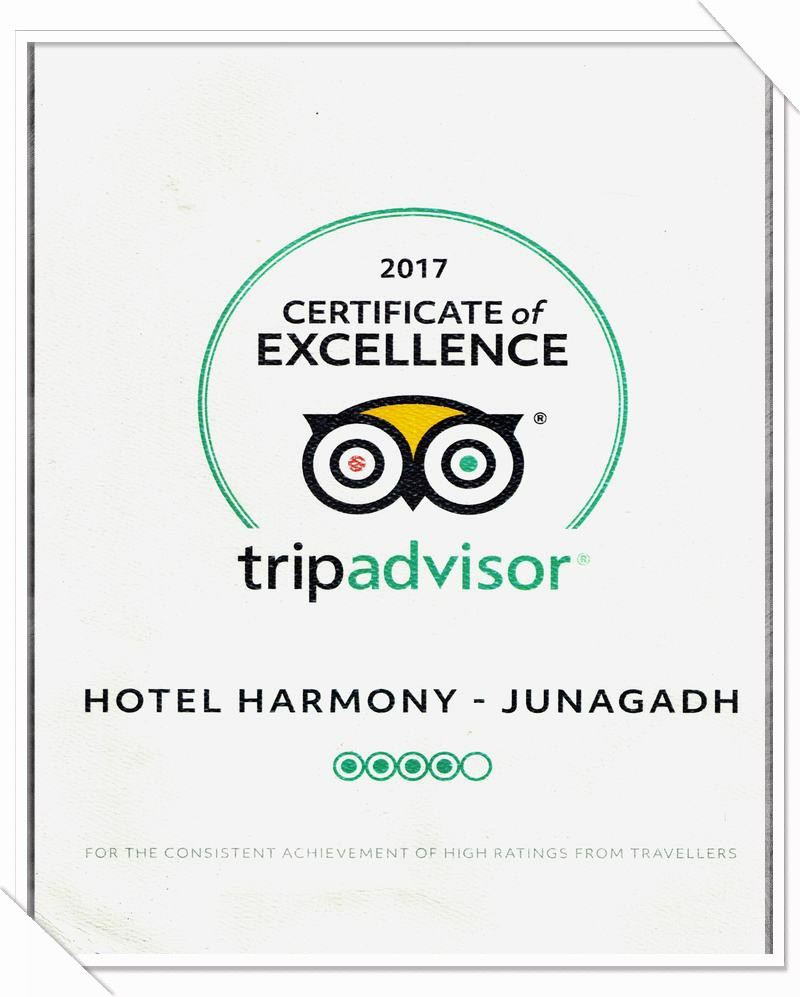harmony hotel - home page certificate 2